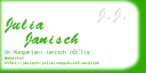 julia janisch business card